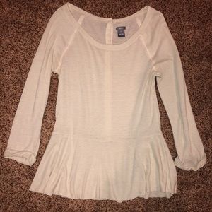 White peplum top